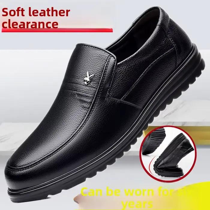 Chaussures en cuir véritable homme printemps automne imperméables antidérapantes polyvalentes pour homme occassions multiples