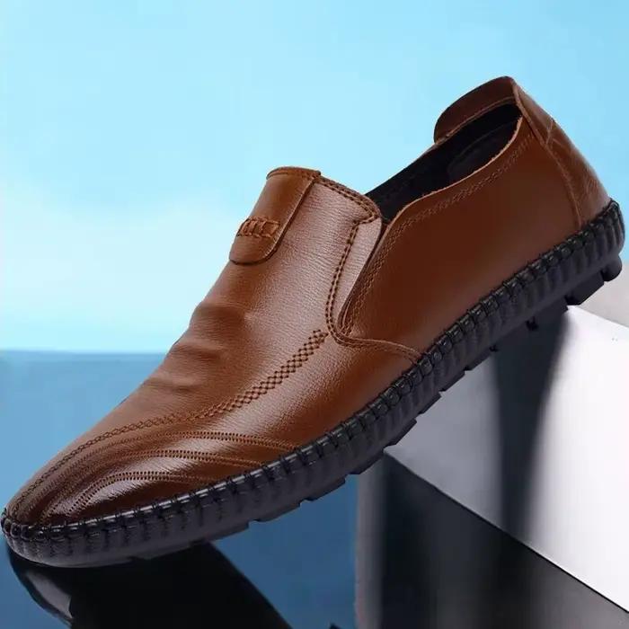 Chaussures décontractées pour hommes, chaussures polyvalentes en cuir souple, mocassins confortables à la mode, respirants, nouveaux Zapatos plats