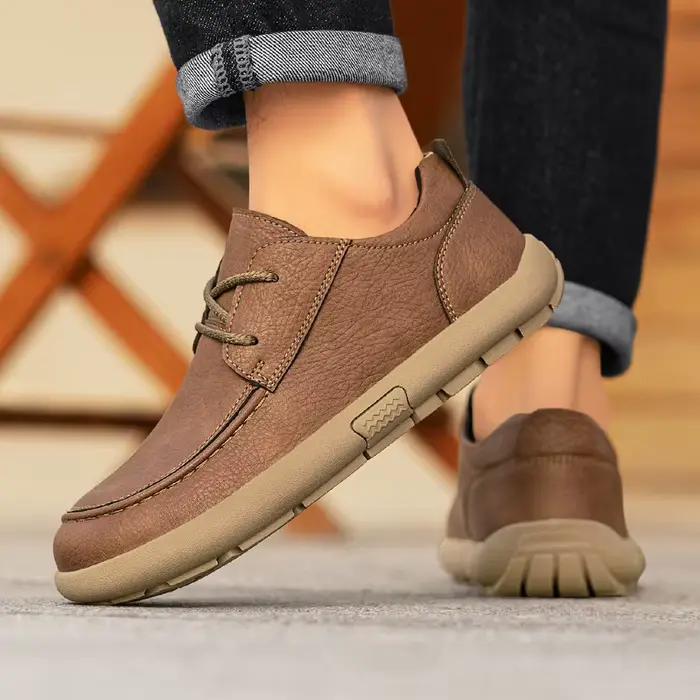 Chaussures décontractées Mixidelai en cuir souple pour homme, mocassins respirants et durables, idéales pour les grandes tailles et les occasions décontractées