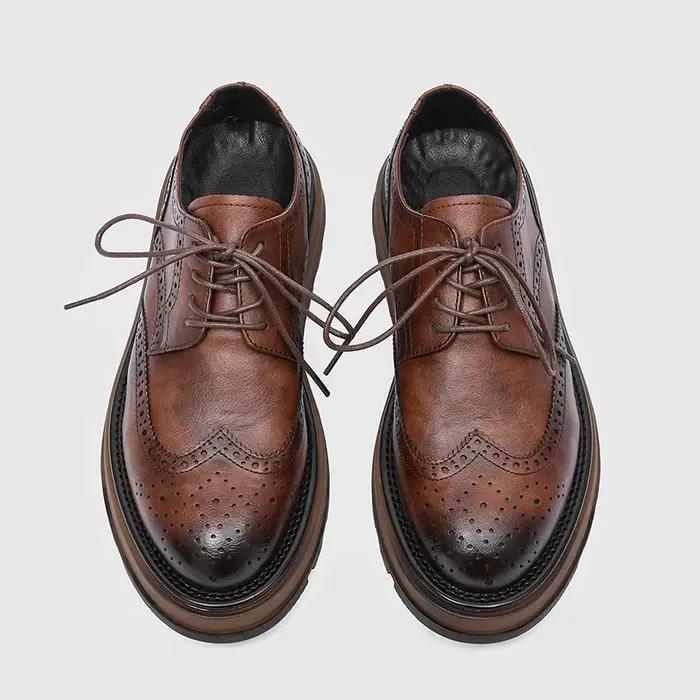 Chaussures brogues marron tendance pour hommes