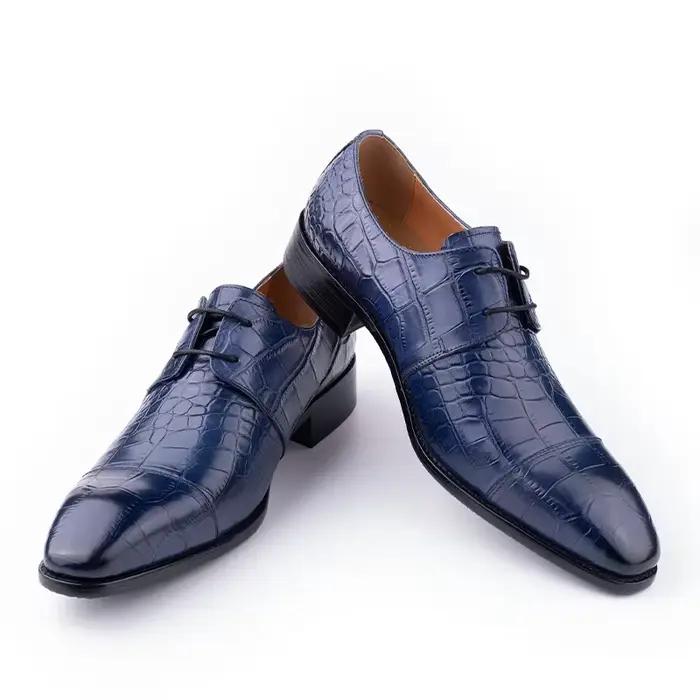Chaussures de luxe en cuir véritable pour hommes