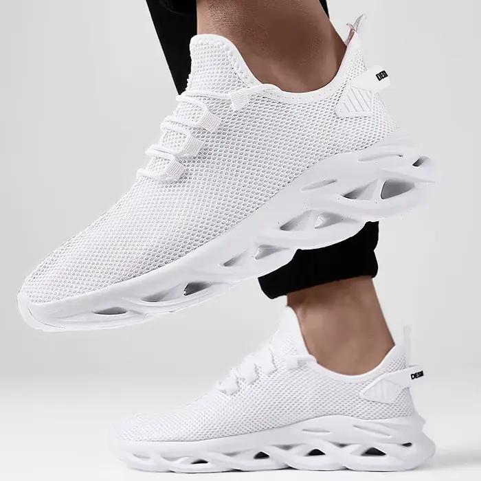 Chaussures de course légères et respirantes homme été baskets décontractées maille noire pour course jogging tennis promenade offerte occasion spéciale