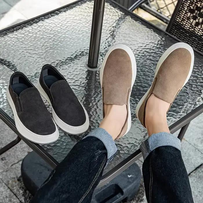 Mocassins de luxe de haute qualité pour hommes, marque de mode, chaussures de conduite décontractées, antidérapantes, légères et respirantes, chaussures de conduite à plateforme
