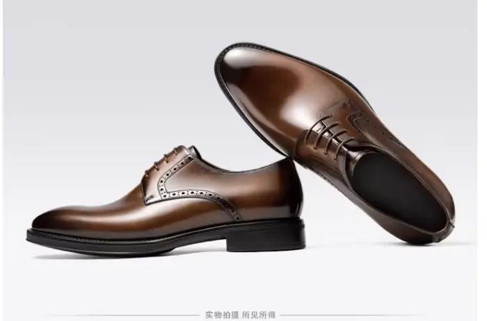 Chaussures en cuir véritable pour hommes