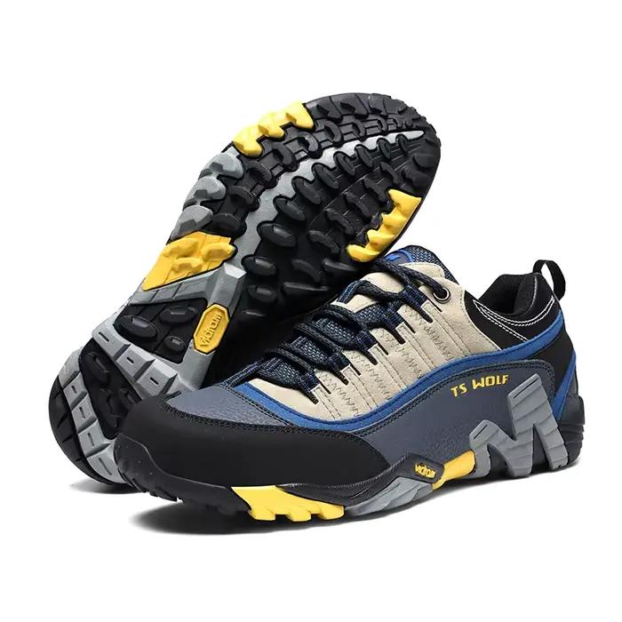 Bottes de randonnée imperméables en cuir véritable pour homme chaussures de trekking et de montagne occasions spéciales chasse et randonnee