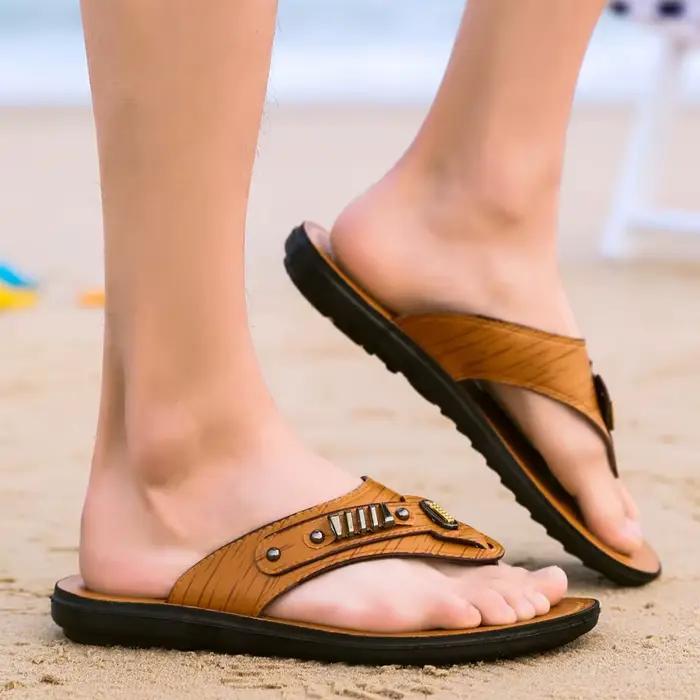 Tongs pantoufles pour hommes chaussures de plage d'été