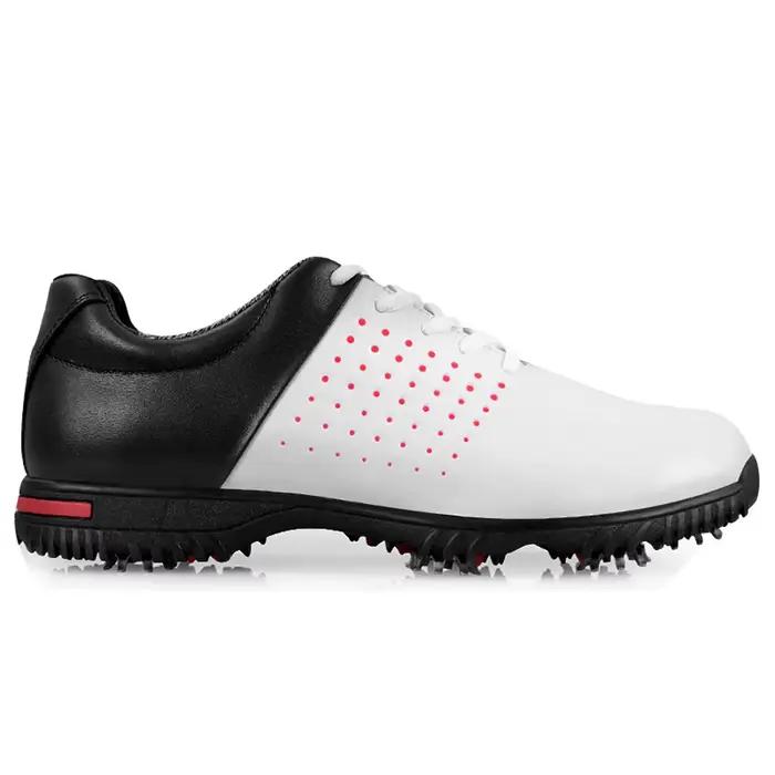 Chaussures de golf imperméables et respirantes pour homme avec semelles antidérapantes et tiges en cuir synthétique pour les amateurs de golf et les joueurs expérimentés