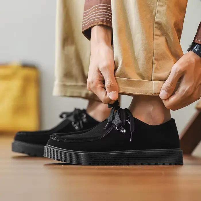 STRONGSHEN hommes chaussures décontractées daim cuir conseil