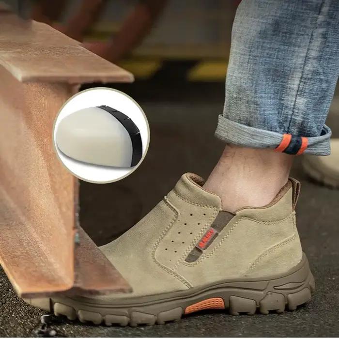 Bottes de travail imperméables pour hommes, chaussures de sécurité à bout Composite, Anti-écrasement, Anti-perforation, chaussures de soudage Anti-brûlure, protection