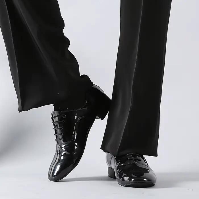 Chaussures de danse de salon latine pour hommes, chaussures d'intérieur modernes, chaussures de chancelier, chaussures de tango et de valse, 1 paire par lot