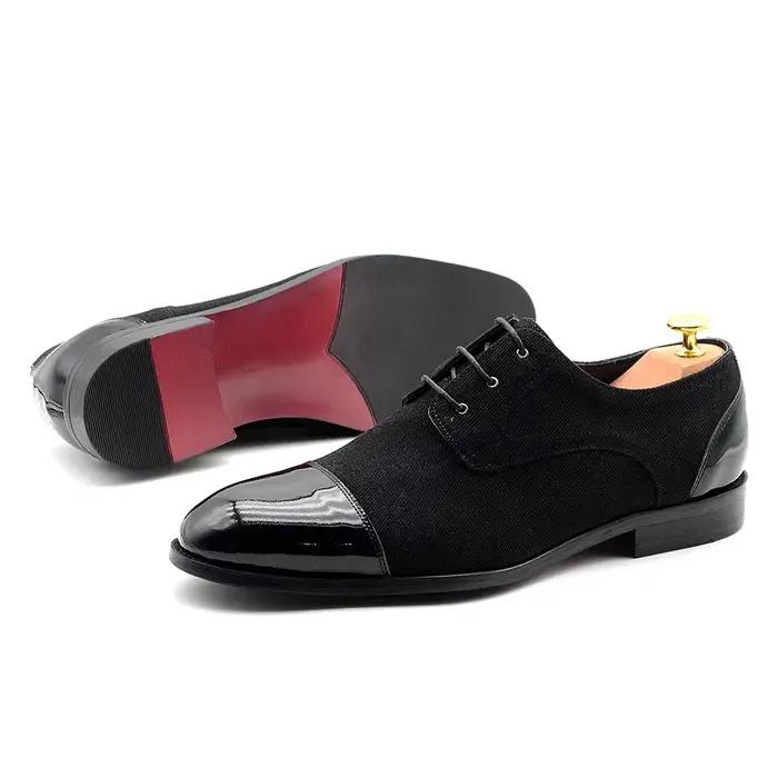 Chaussures Derby noires de luxe pour hommes