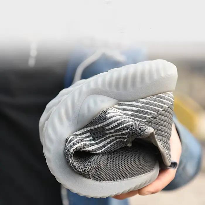 Chaussures de Sécurité en Acier pour Homme, Baskets de Travail Légères et Respirantes, en Maille d'Air, à la Mode, pour Été