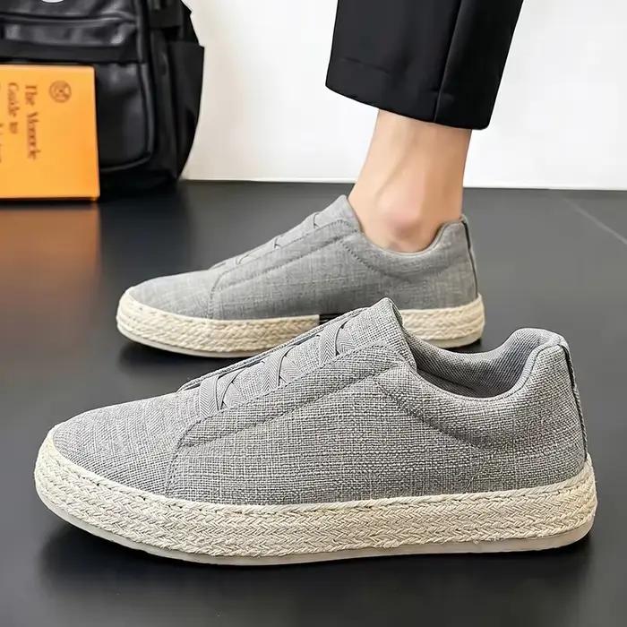 Chaussures de pêcheur en lin tendance pour hommes 2025 décontractées respirantes pour l'été plage et autres occasions spéciales