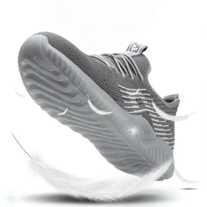Chaussures de Sécurité en Acier pour Homme, Baskets de Travail Légères et Respirantes, en Maille d'Air, à la Mode, pour Été