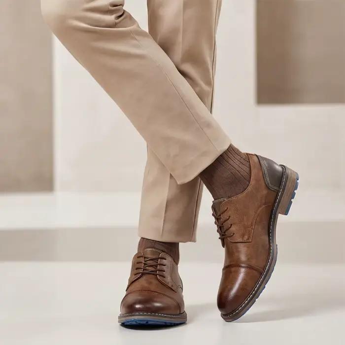 Chaussures Derby décontractées rétro pour hommes
