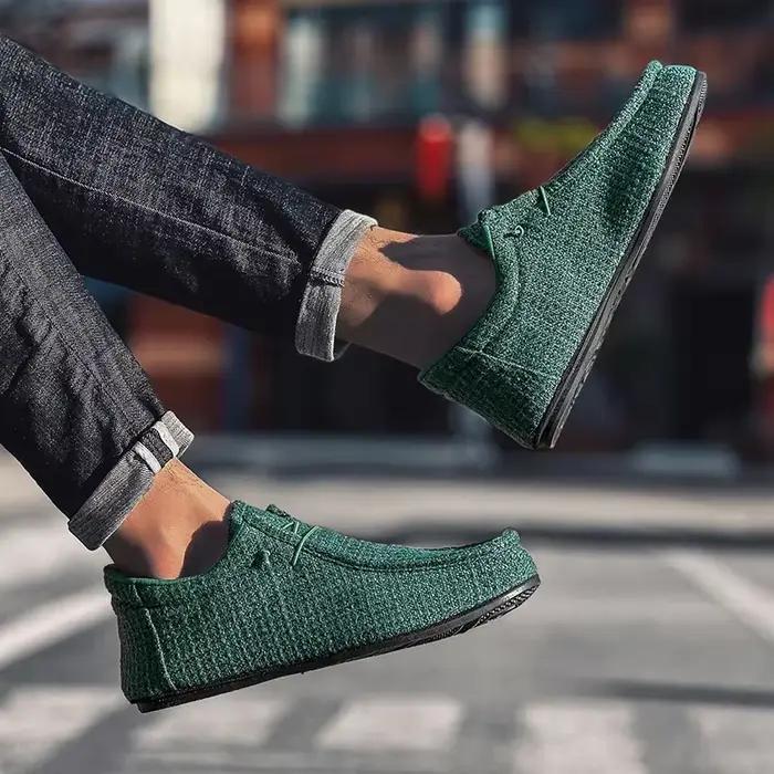 Chaussures Bateau en Toile pour Homme