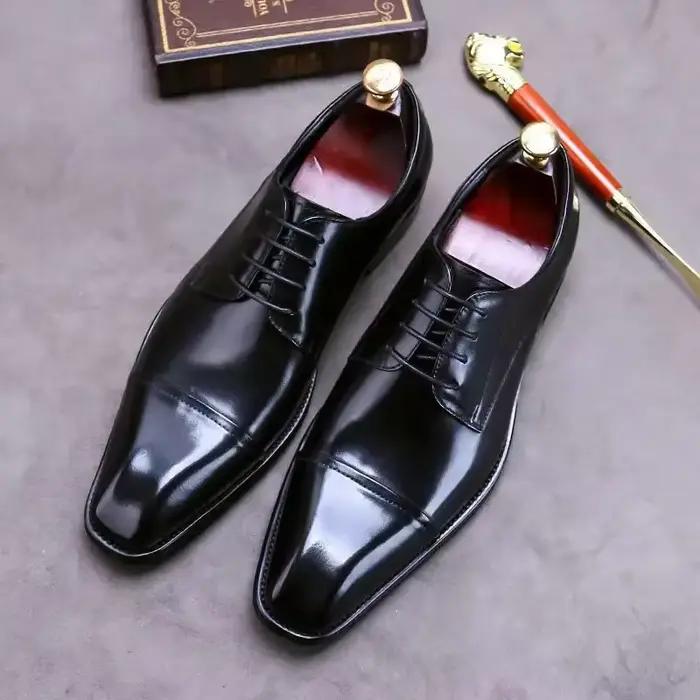 Mocassins Oxford italiens en cuir élégant pour hommes