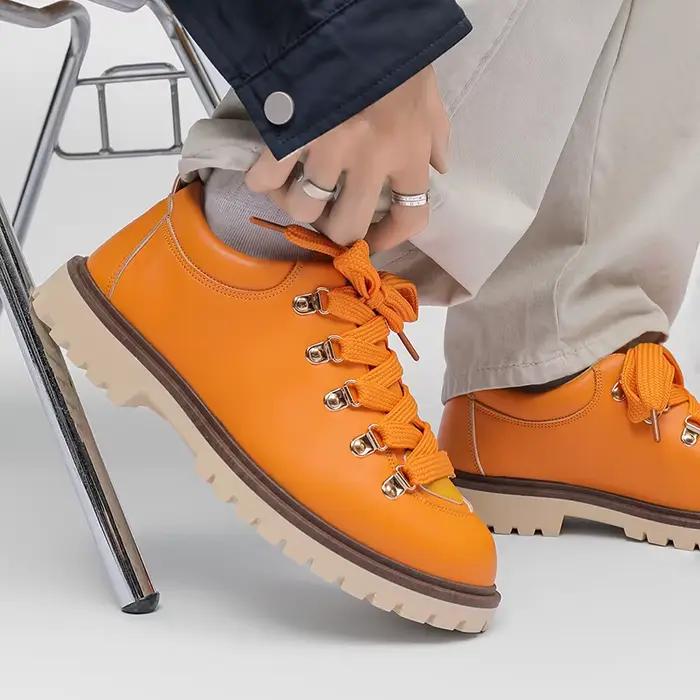 Chaussures Derby en cuir Strongshen pour homme confortables et respirantes pour déplacements et motos occasions spéciales