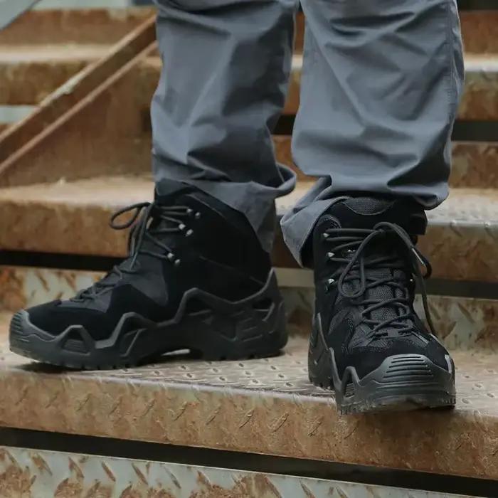 Bottes militaires Wolf Enemy pour hommes, chaussures de randonnée robustes et élégantes pour chasse, moto et plein air, bottes tactiques résistantes à l'eau et antidérapantes