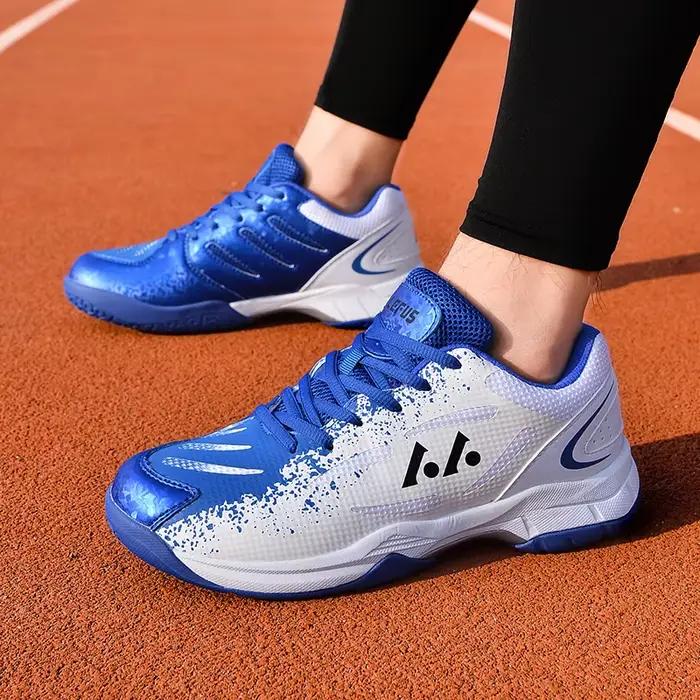 Chaussures de tennis antidérapantes pour hommes respirantes et légères en nylon et maille aérée pour entraînement et compétition