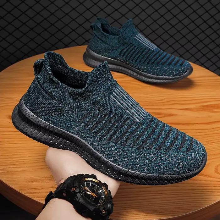 Mocassins d'été pour hommes baskets respirantes confortables et décontractées à la mode pour homme printemps automne sneakers rayées grandes tailles