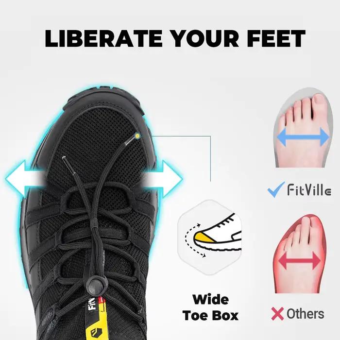 Chaussures larges à enfiler pour hommes