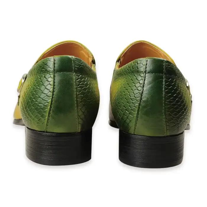 Moine décontracté chaussures de luxe pour hommes en cuir pleine fleur robe sociale livraison gratuite Schuhe Herren vert classique artisanat zapatos
