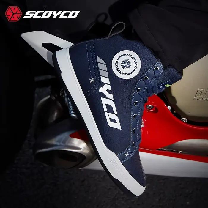 SCOYCO-Chaussures d'équitation de moto décontractées pour hommes, bottes Piedmont, bottes de protection, vêtements de degré d'automne, quatre saisons