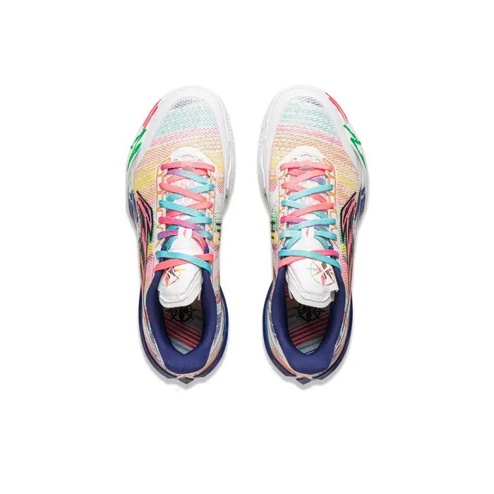 POIZON Li Ning Liren 5 V2 Chaussures de basket-ball pour hommes à tige basse multicolores ABAV059-10