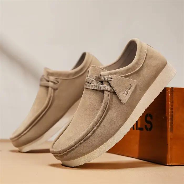 Nouvelle Arrivée Chaussures Décontractées Vintage pour Hommes, Baskets de Luxe en Daim à Enfiler, Chaussures Bateau Confortables pour Hommes, Chaussures Homme