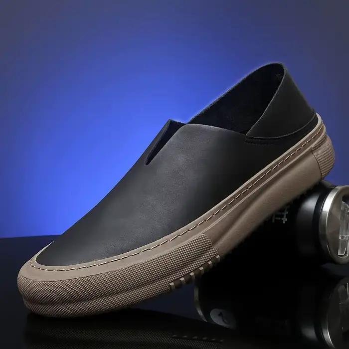Nouveaux hommes en cuir faits à la main chaussures décontracté confortable