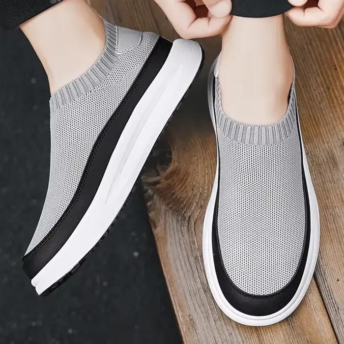 Chaussures chaussettes montantes respirantes pour hommes, semelle souple, chaussures confortables, chaussures décontractées, haute qualité, nouveau style à la mode, printemps