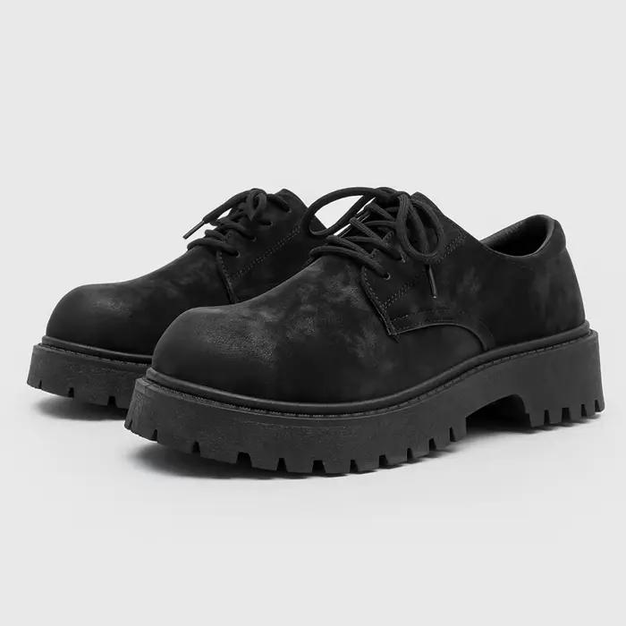 Chaussures Derby montantes à plateforme rétro de style anglais pour hommes
