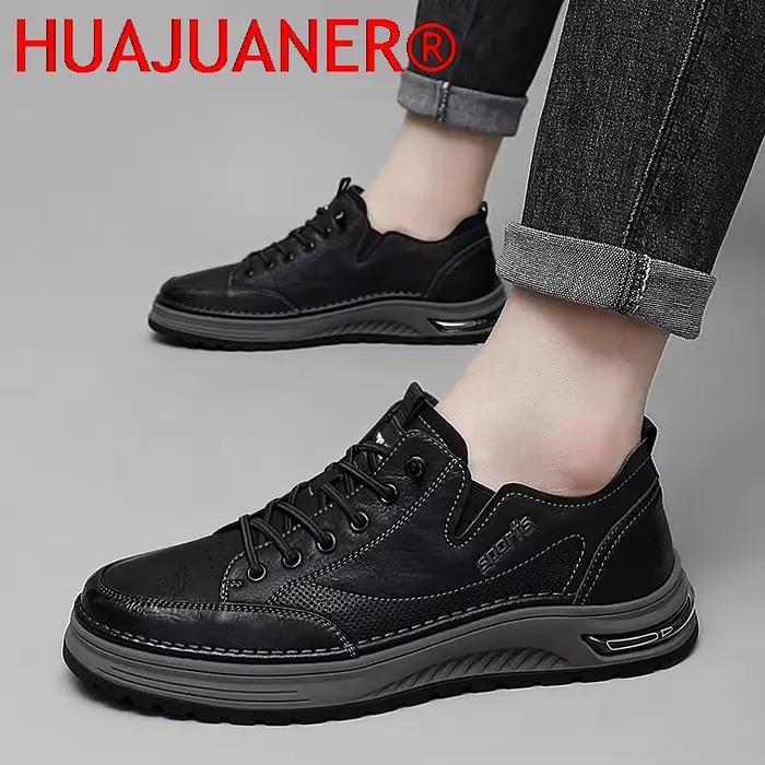 Chaussures Oxford d'extérieur en cuir véritable pour hommes