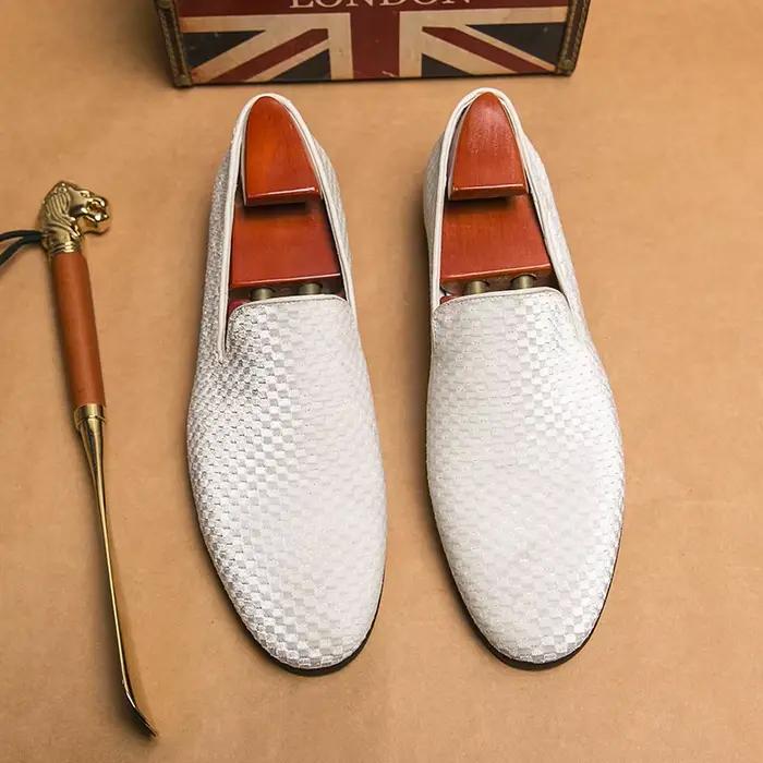 Chaussures en cuir italien sans lacet pour hommes