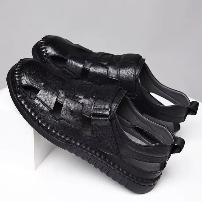 Sandales pour hommes été nouvelle mode rétro respirer décontracté protéger les orteils