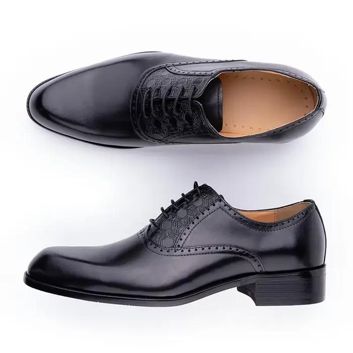 Chaussure sociale mâle Oxfords Occasion formelle chaussures habillées pour hommes bureau rouge et noir classique rétro Zapatos Hombre Sapatos Social