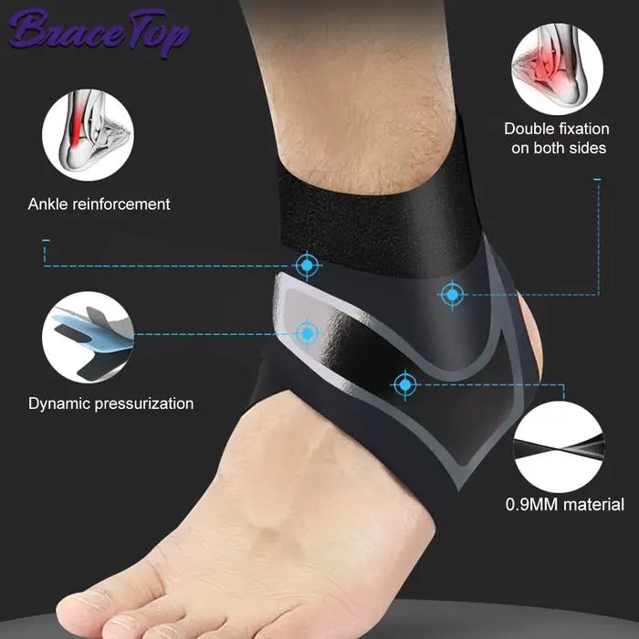 Support de compression pour le sport, 1 pièce, stabilisateur de rinçage, orthèse tendon oto instituts sangle pied entorse blessure ronde basket-ball football