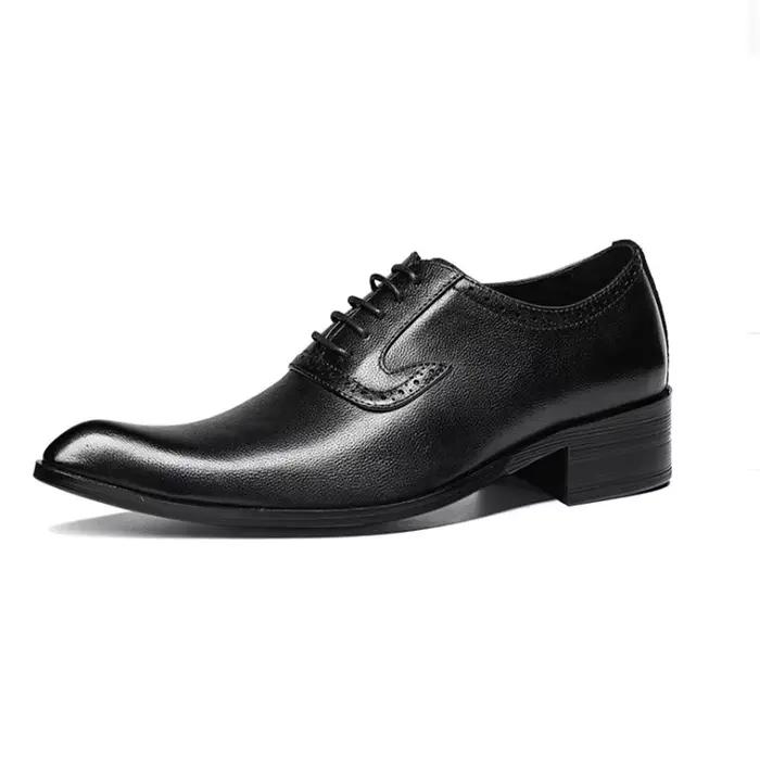 Nouvelles chaussures pointues pour hommes, robe de soirée, chaussures de mariage pour marié, mode homme, style