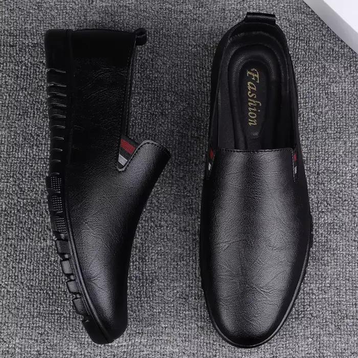 Chaussures décontractées en cuir faites à la main pour hommes, mocassins confortables à enfiler, chaussures plates de conduite pour homme, mocassins faits à la main, chaussures de marche pour homme