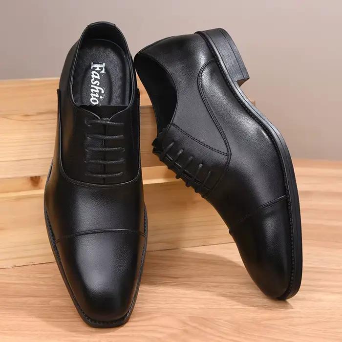 Chaussures habillées en cuir véritable pour homme