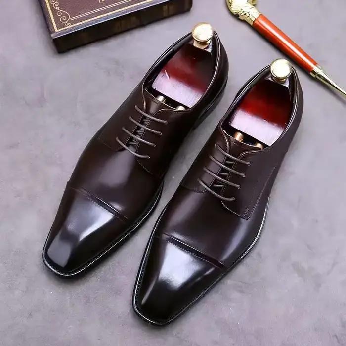 Mocassins Oxford italiens en cuir élégant pour hommes