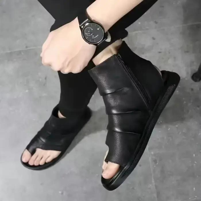 Hot New 2025 hommes sandales été plage mode loisirs japon Ninja créativité extérieur vache cuir homme sandale