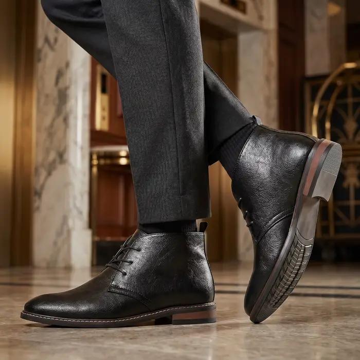 Bottines en cuir artificiel confortables pour homme, style rétro, ajustement parfait, semelle EVA, cuir résistant, bottes du désert, pointures grandes tailles, printemps automne