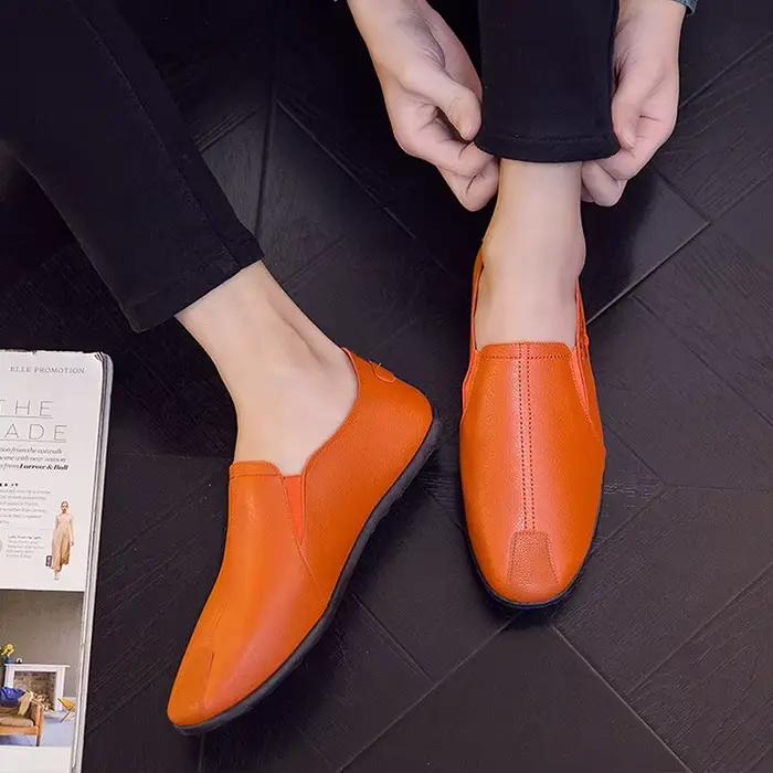 CARANFIER hommes printemps automne chaussures respirant en cuir appartements mocassins homme décontracté Clarks luxe mode sans lacet conduite Zapato mâle