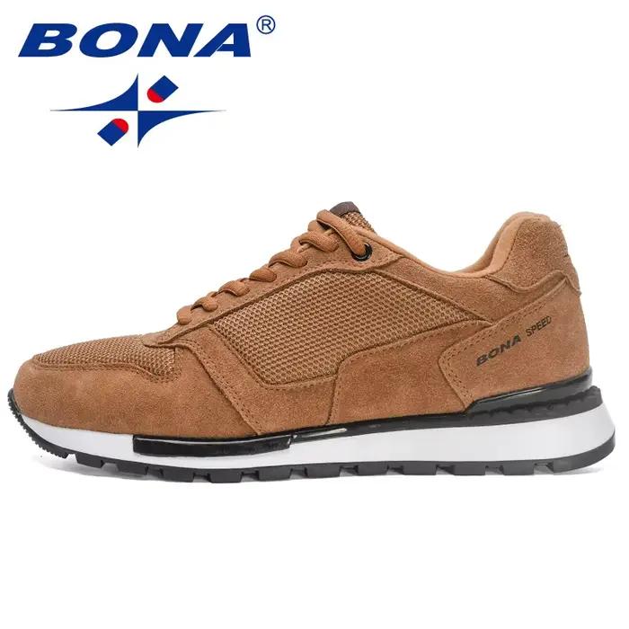 Chaussures de marche en daim pour homme Bona confortables et décontractées pour activités sportives printemps automne