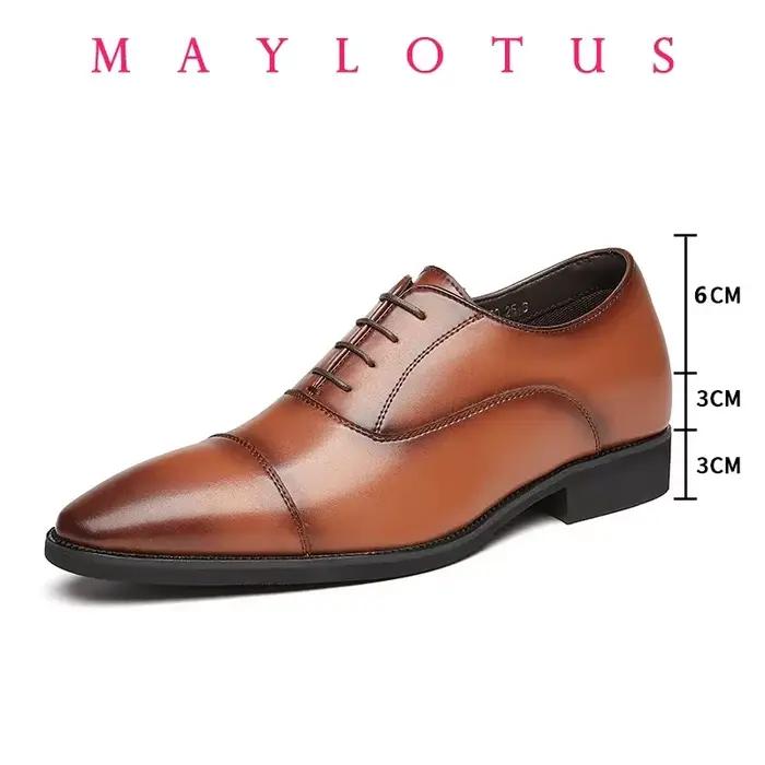 Chaussures richelieu en cuir véritable pour hommes