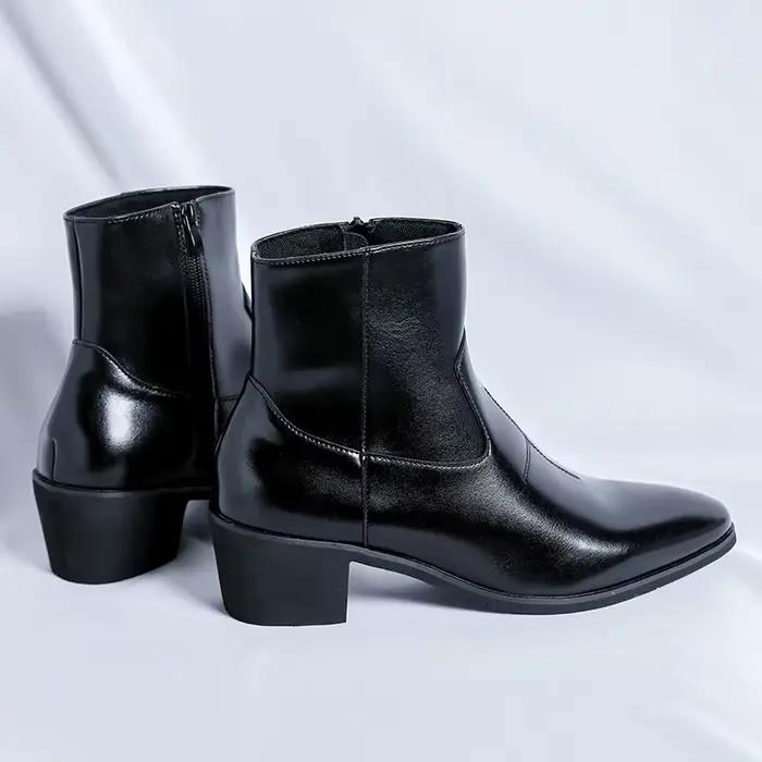 Bottines de créateur TOGEE See en cuir véritable pour homme, élégantes et confortables, idéales pour le travail et les sorties en plein air