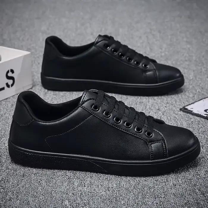 Cuir hommes blanc plat chaussures décontractées baskets légères chaussures de sport respirantes chaussures pour hommes Tenis chaussures Zapatillas Hombre