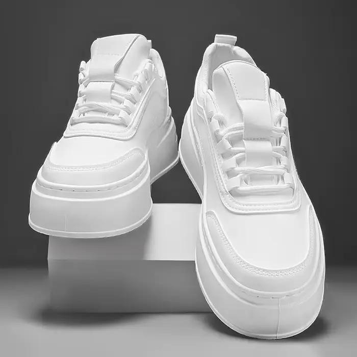 Chaussures basses pour homme rehaussantes bout rond ultra cuir semelle intérieure confortable pour diverses activités sportives et sorties décontractées